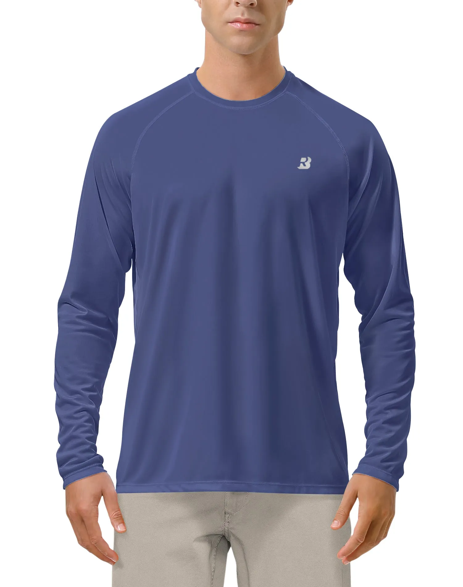 Roadbox UPF 50  Fishing Shirts for Men Long Sleeve UV Sun Protection Tee Tops