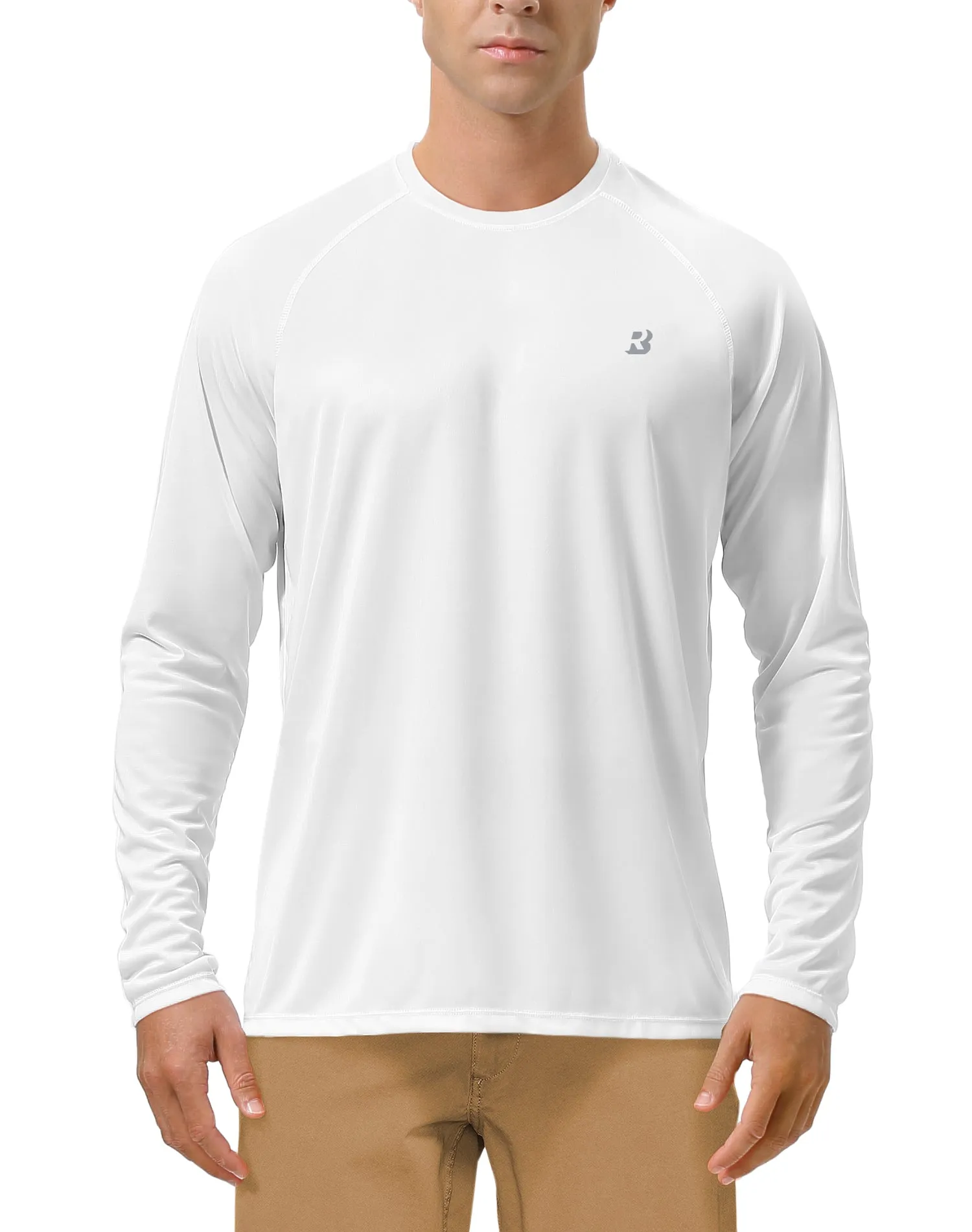 Roadbox UPF 50  Fishing Shirts for Men Long Sleeve UV Sun Protection Tee Tops