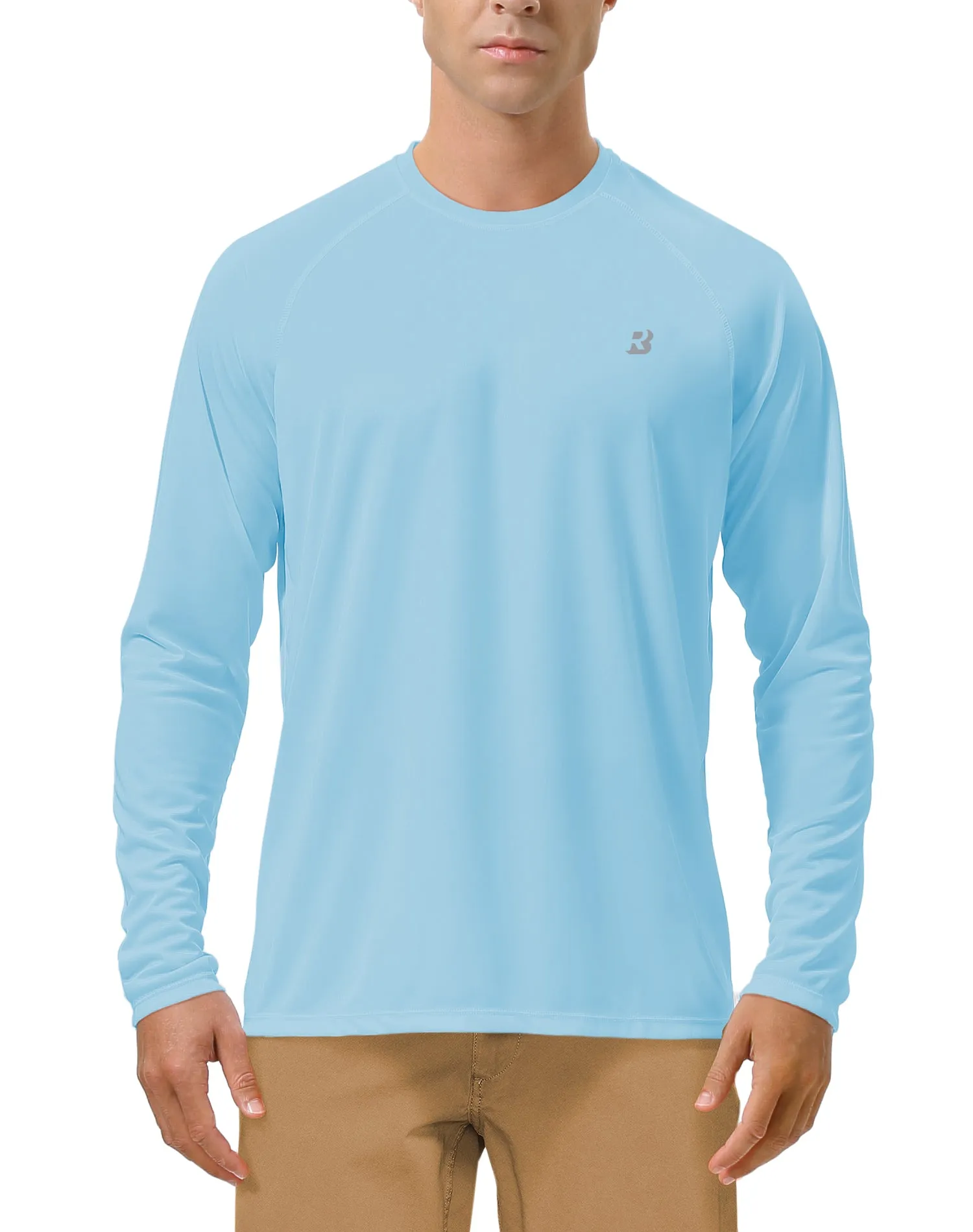 Roadbox UPF 50  Fishing Shirts for Men Long Sleeve UV Sun Protection Tee Tops