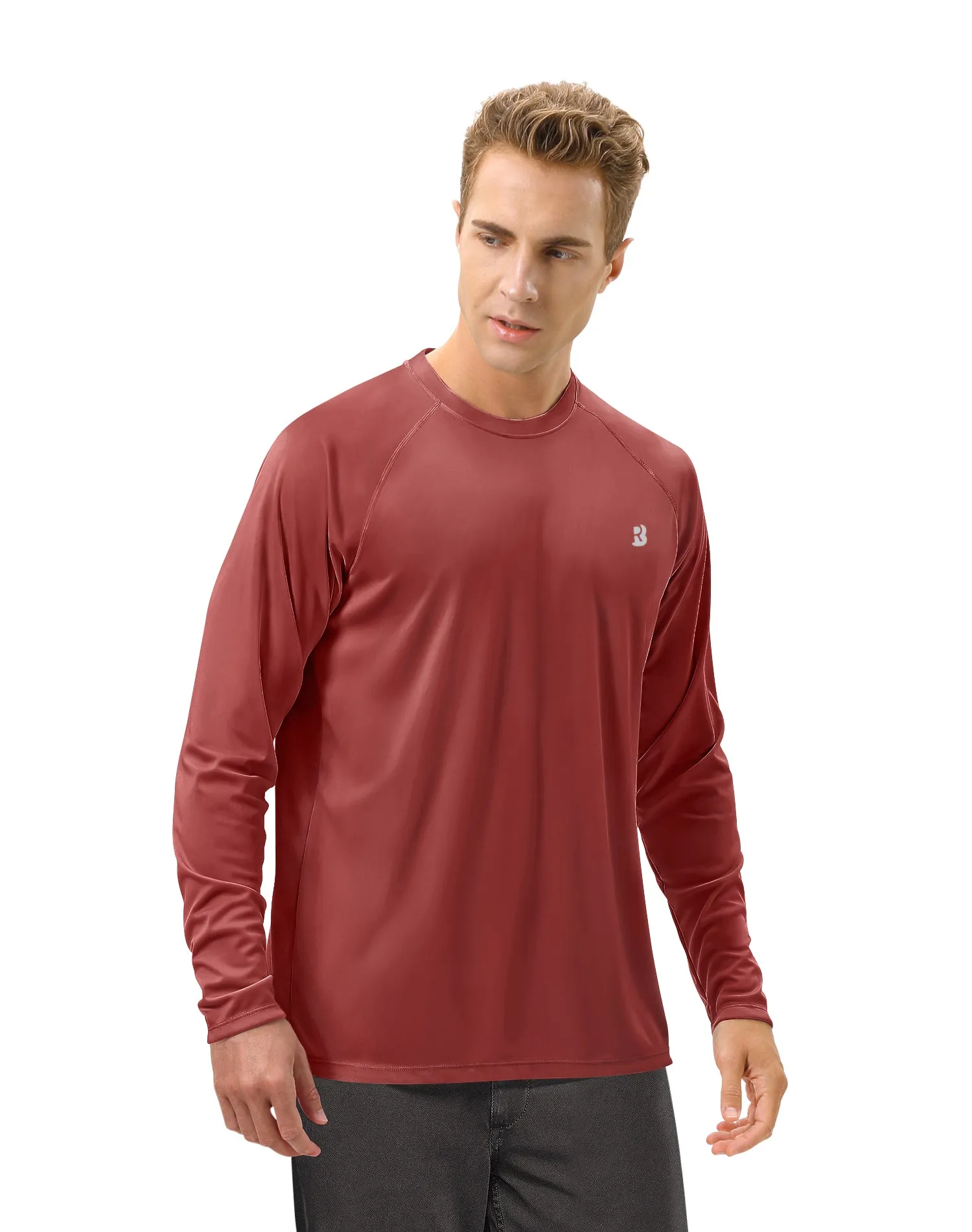 Roadbox UPF 50  Fishing Shirts for Men Long Sleeve UV Sun Protection Tee Tops