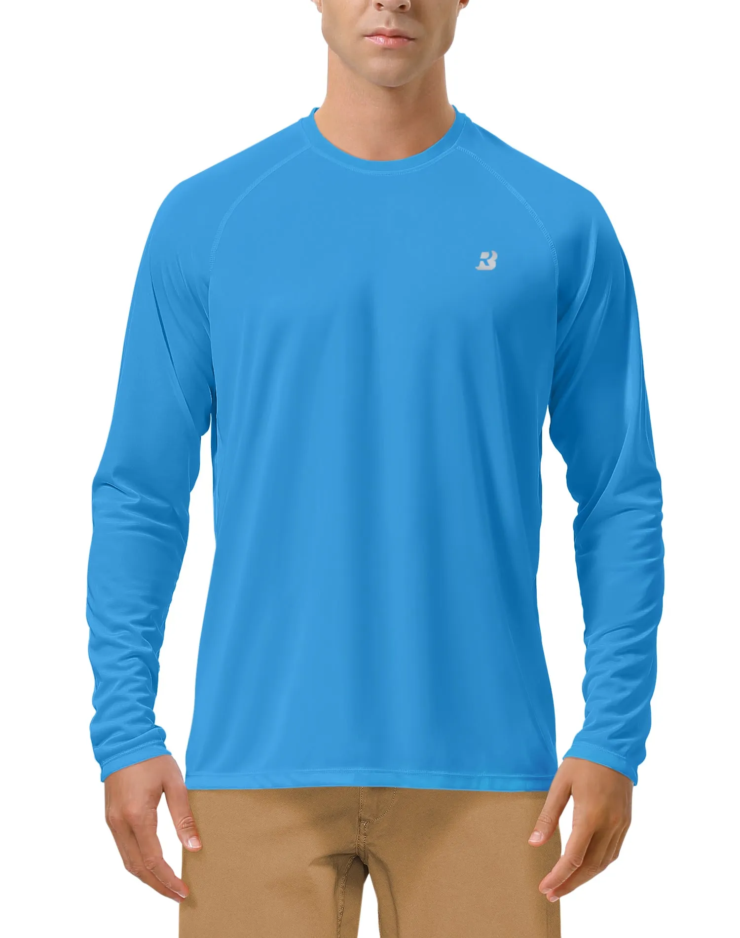 Roadbox UPF 50  Fishing Shirts for Men Long Sleeve UV Sun Protection Tee Tops