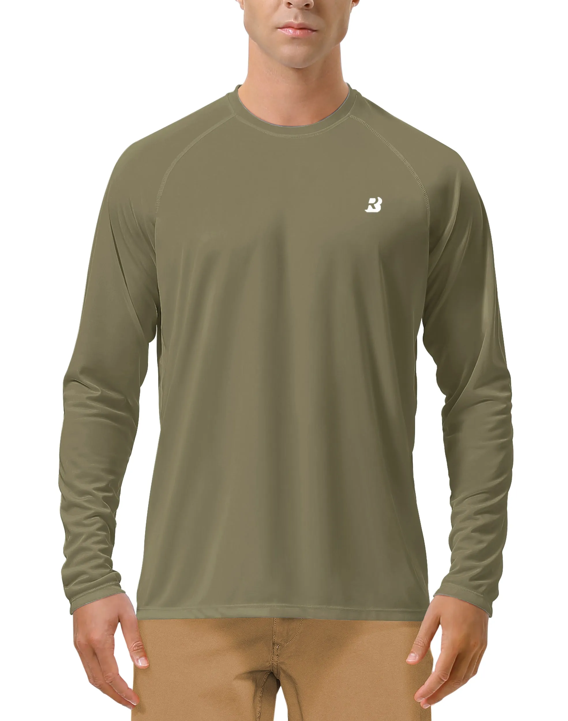 Roadbox UPF 50  Fishing Shirts for Men Long Sleeve UV Sun Protection Tee Tops