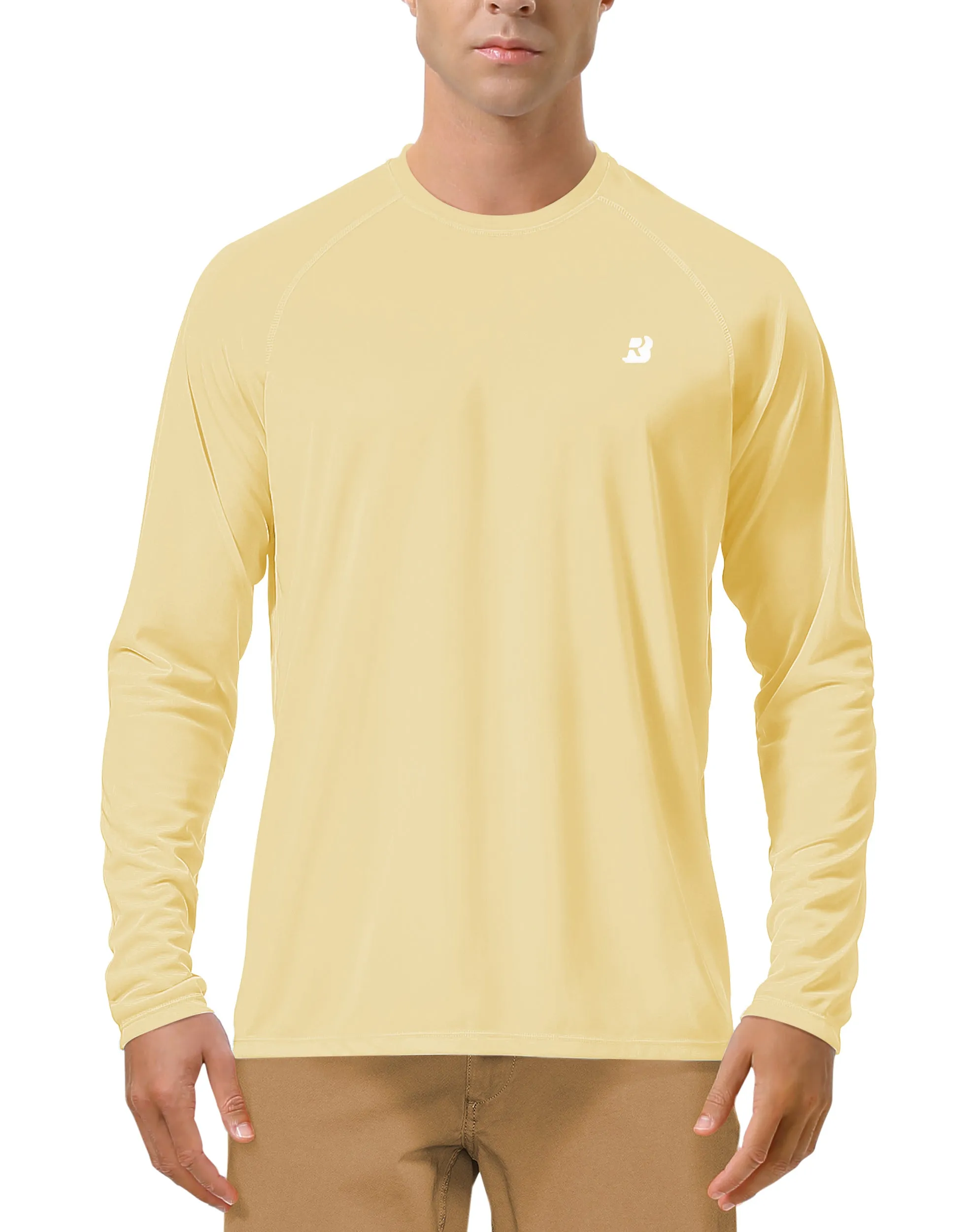 Roadbox UPF 50  Fishing Shirts for Men Long Sleeve UV Sun Protection Tee Tops