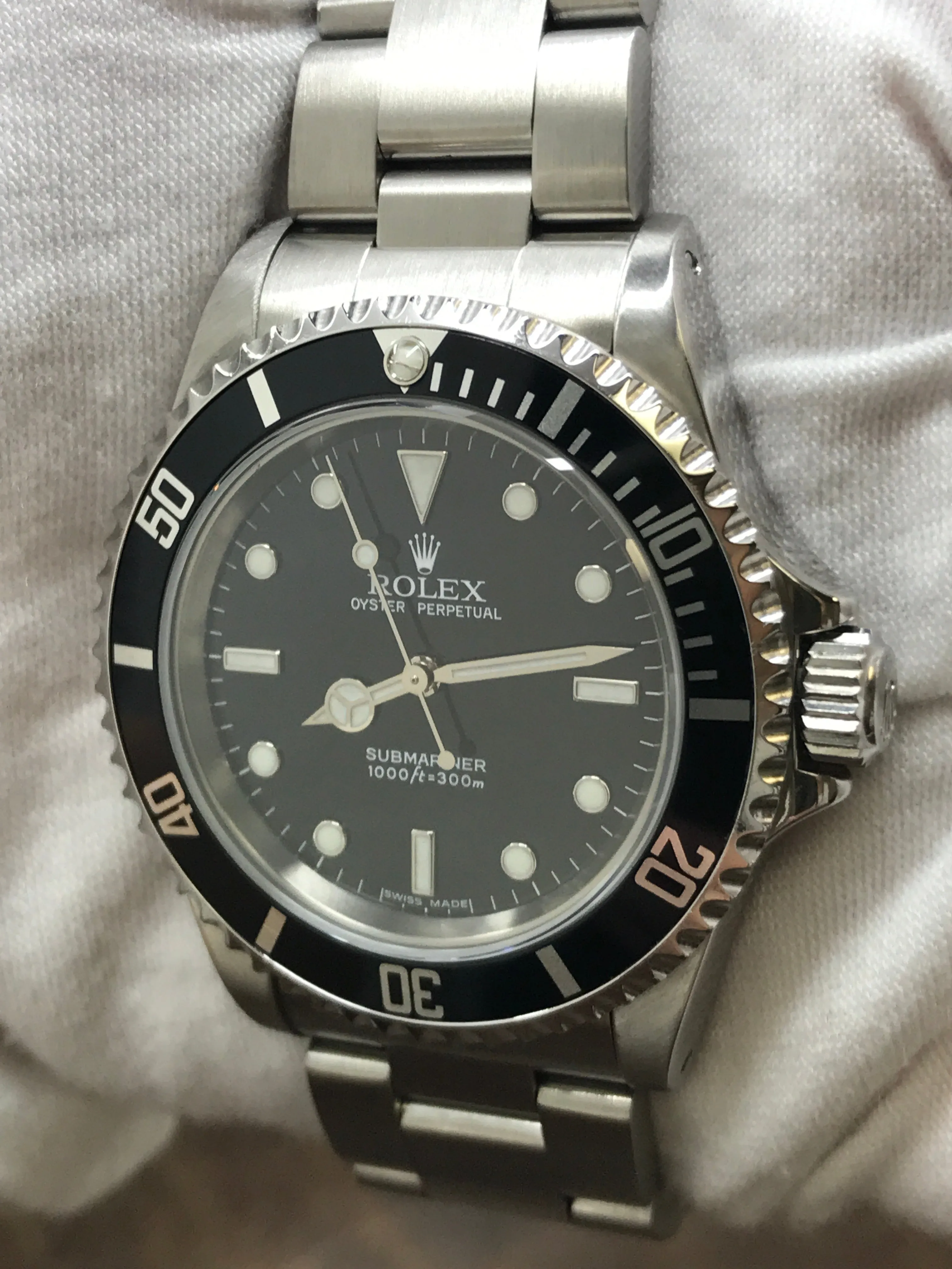 Rolex No Date Submariner SEL 14060 Black Dial Automatic Men's Watch