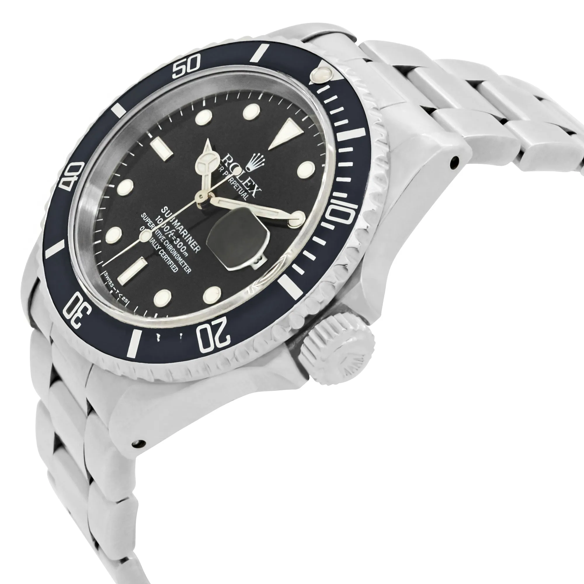 Rolex Submariner Date 16610 Black Dial Automatic Men's Watch