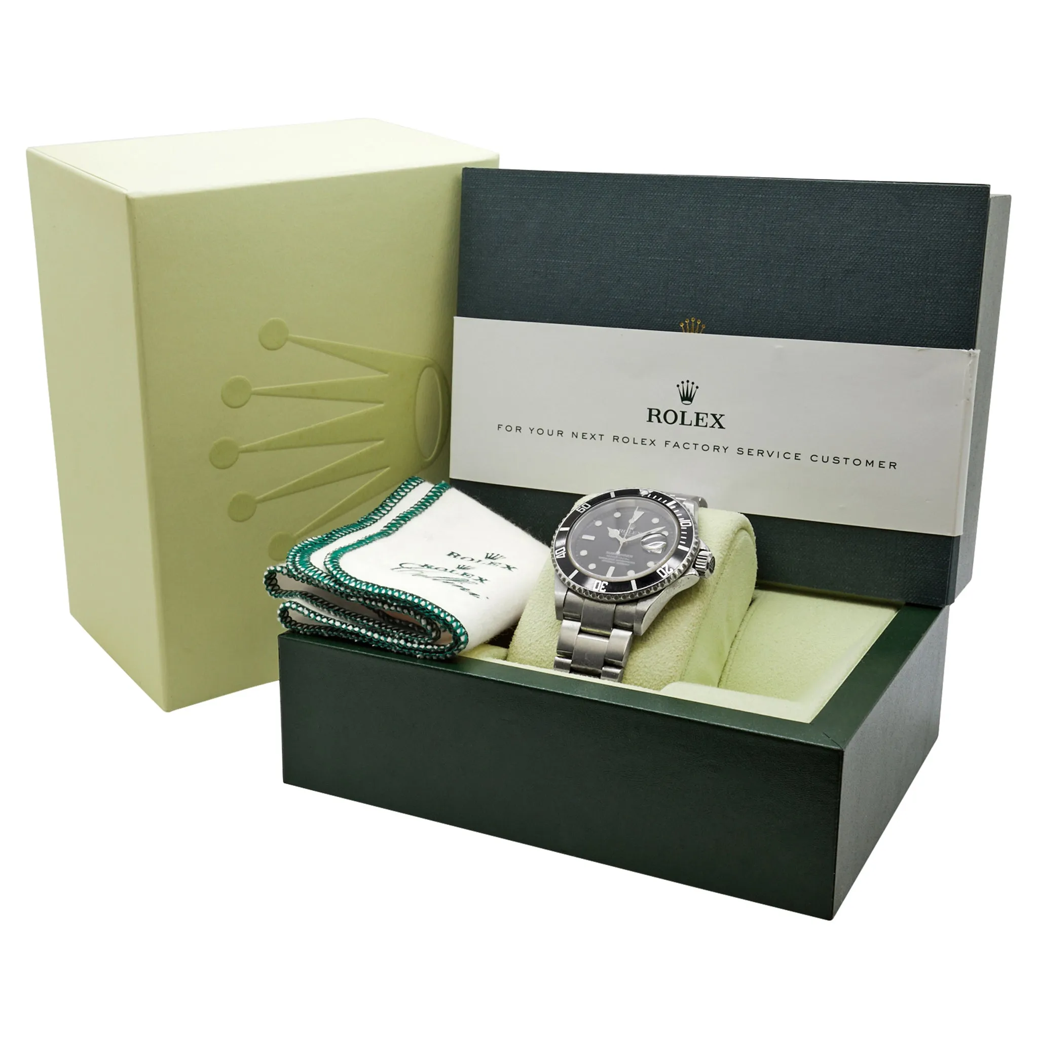 Rolex Submariner Date 16610 Black Dial Automatic Men's Watch