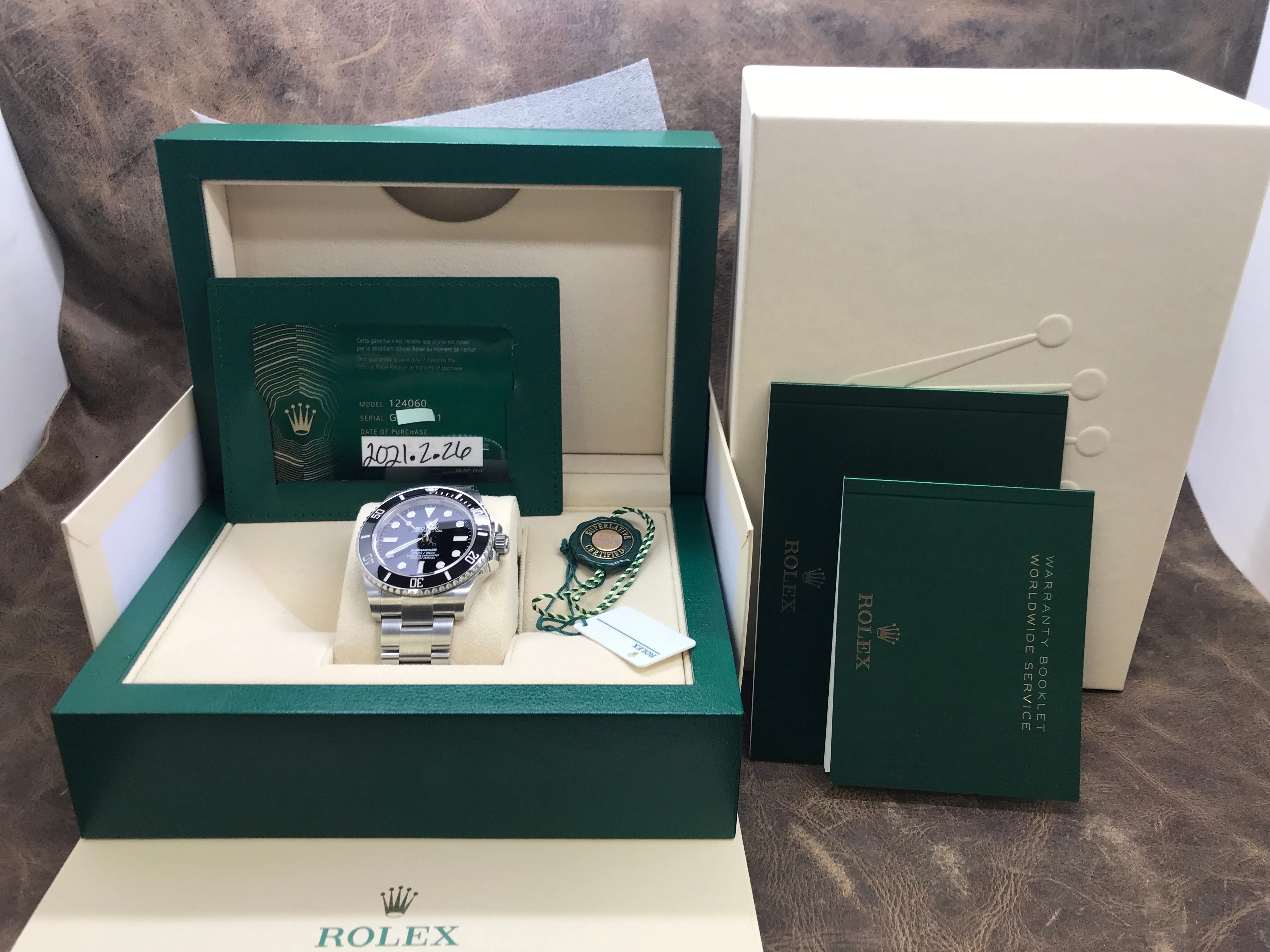 Rolex Submariner No Date 41mm 124060 Black Dial Automatic Men's Watch
