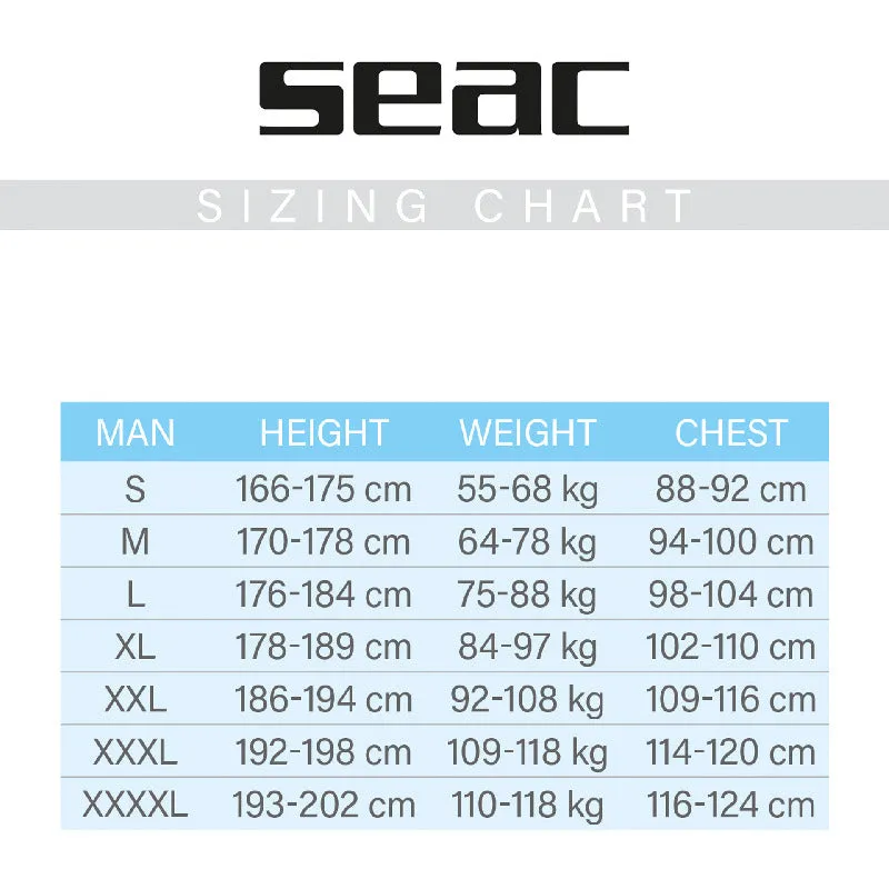 Seac Relax Man 2.2mm Full wetsuit Size Large, XL and XXL