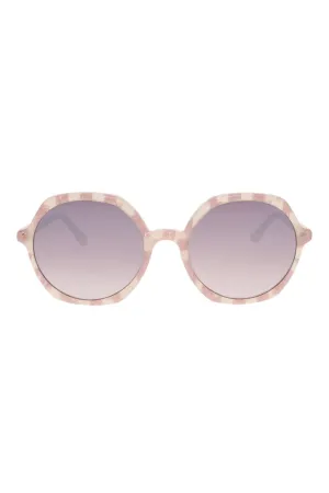Sophia Plaid Mirrored Sunglasses