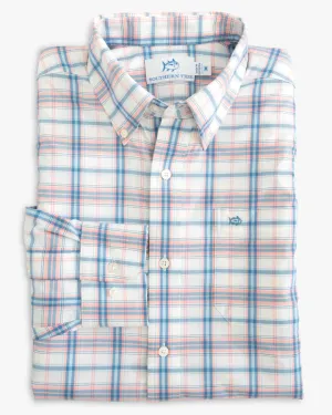 Southern Tide Men's Intercoastal Sapelo Plaid Sport Shirt / Flamingo Pink