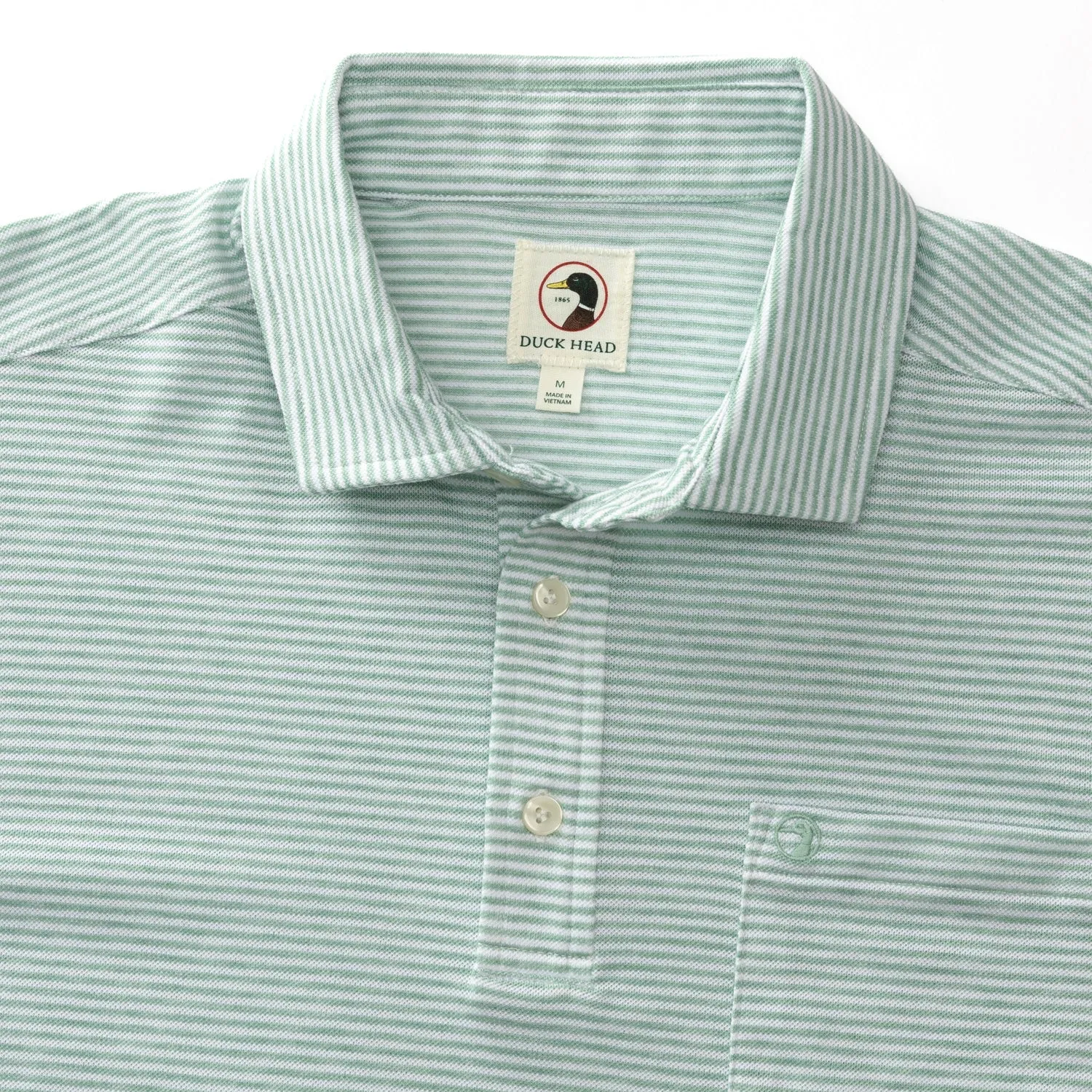 Summerford Stripe Perf Polo (Seaboard Green Heather)