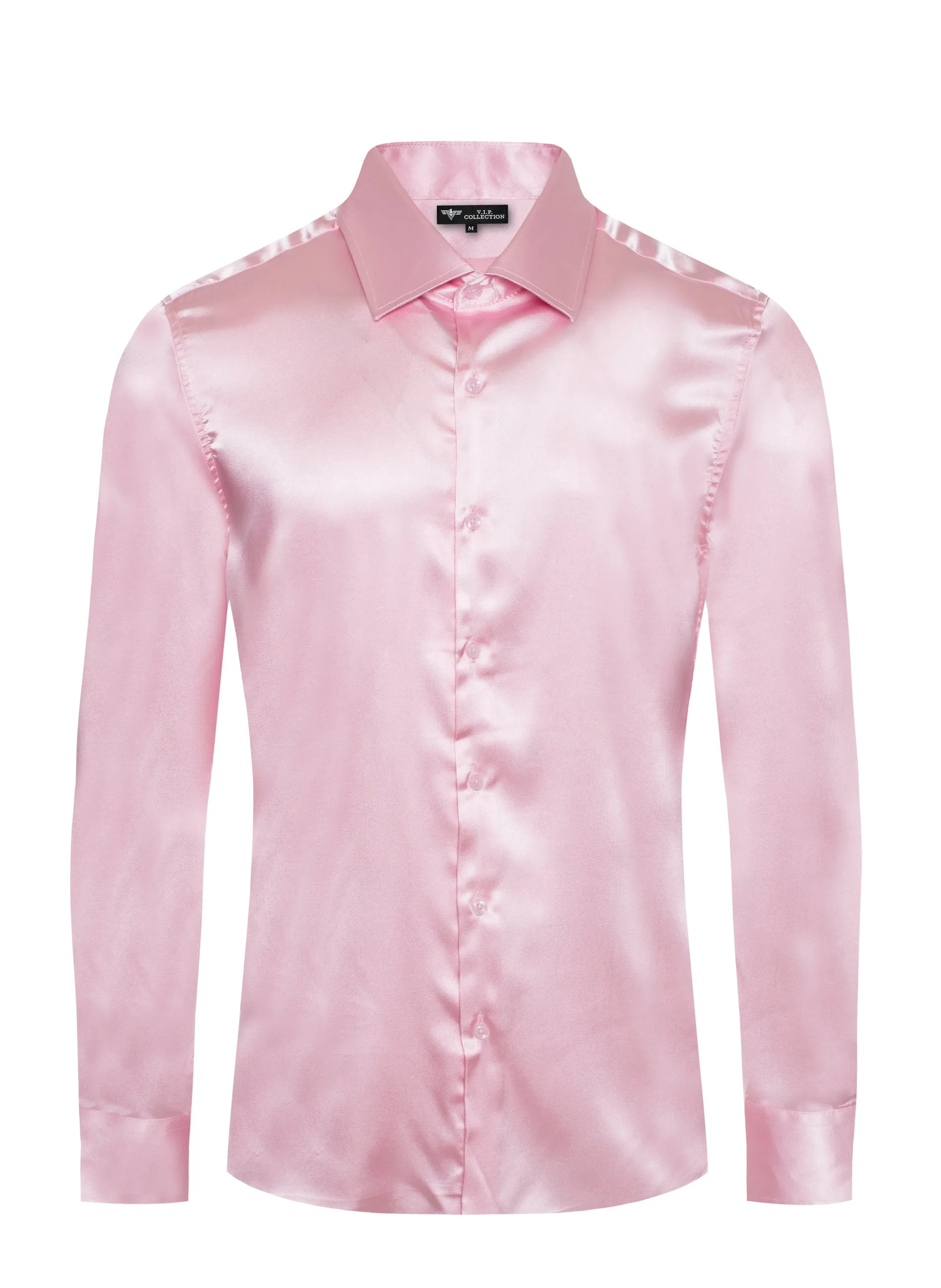 SVLS MEN'S SOLID LONG SLEEVE DRESS SHIRT 8 PACK