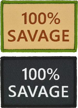 Tactical Black and Brown Flag 2-Pack Patch Set (100% Savage)