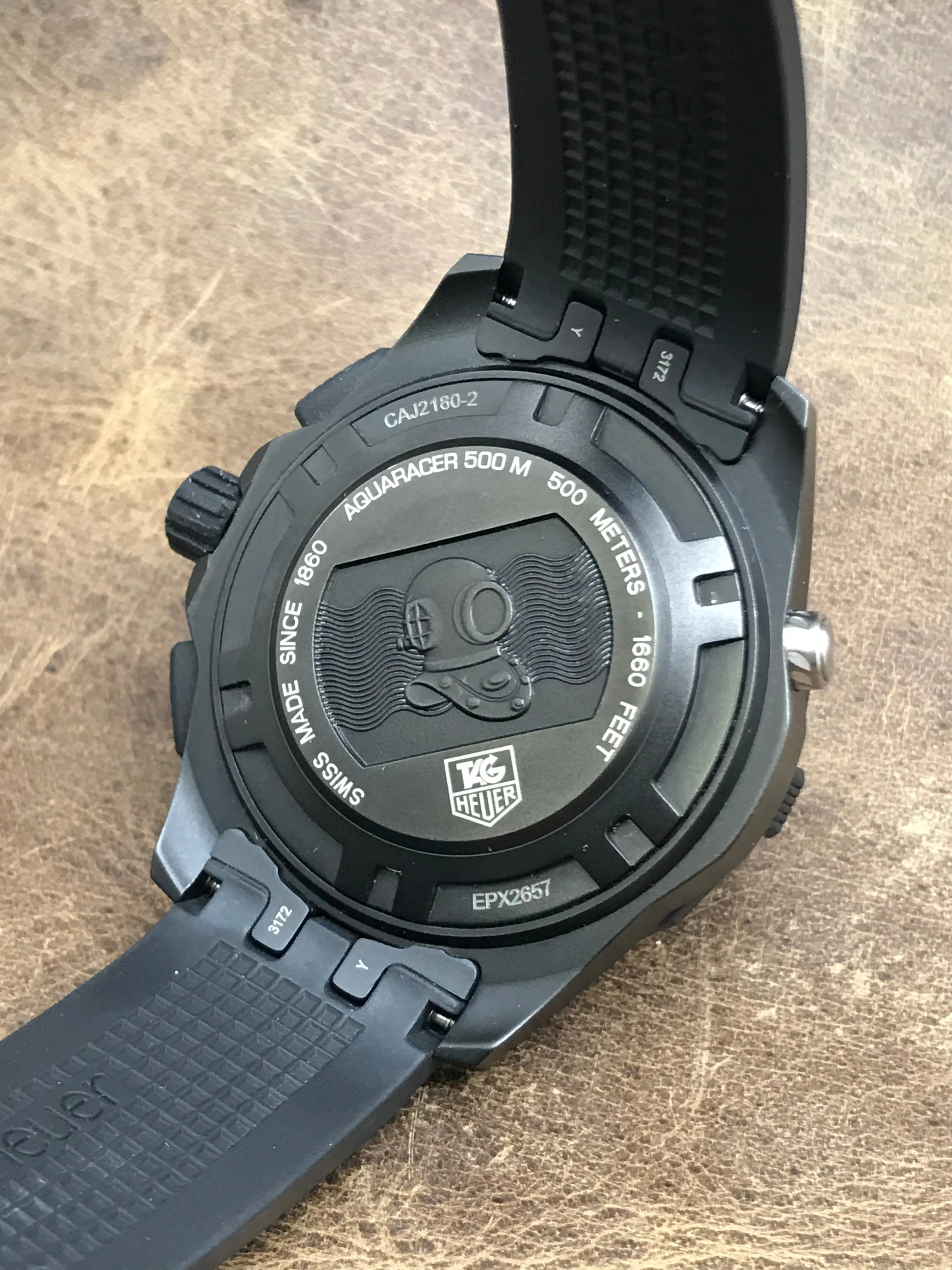 TAG Heuer Aquaracer 500M Chronograph CAJ2180 Black Dial Automatic Men's Watch