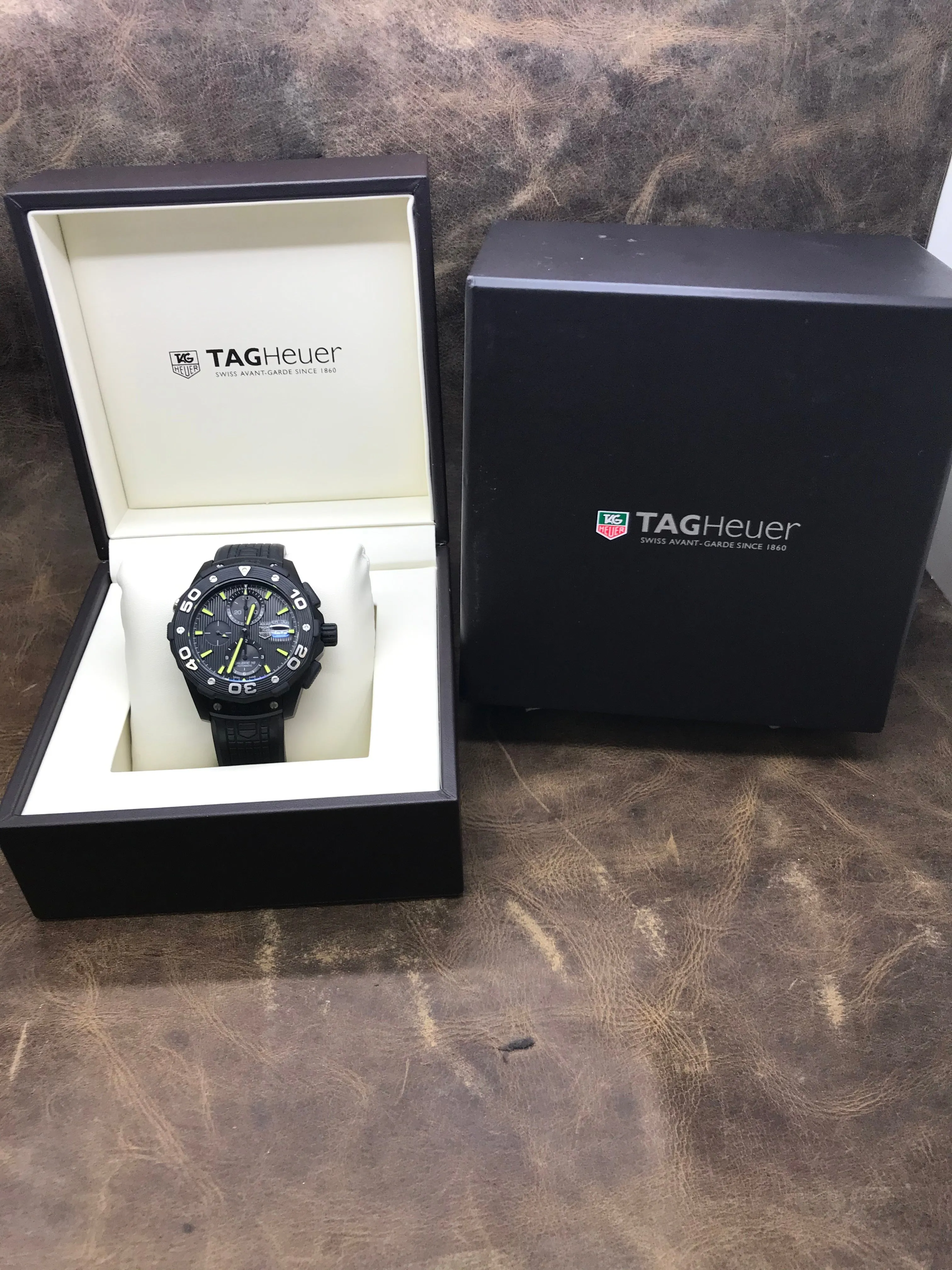 TAG Heuer Aquaracer 500M Chronograph CAJ2180 Black Dial Automatic Men's Watch