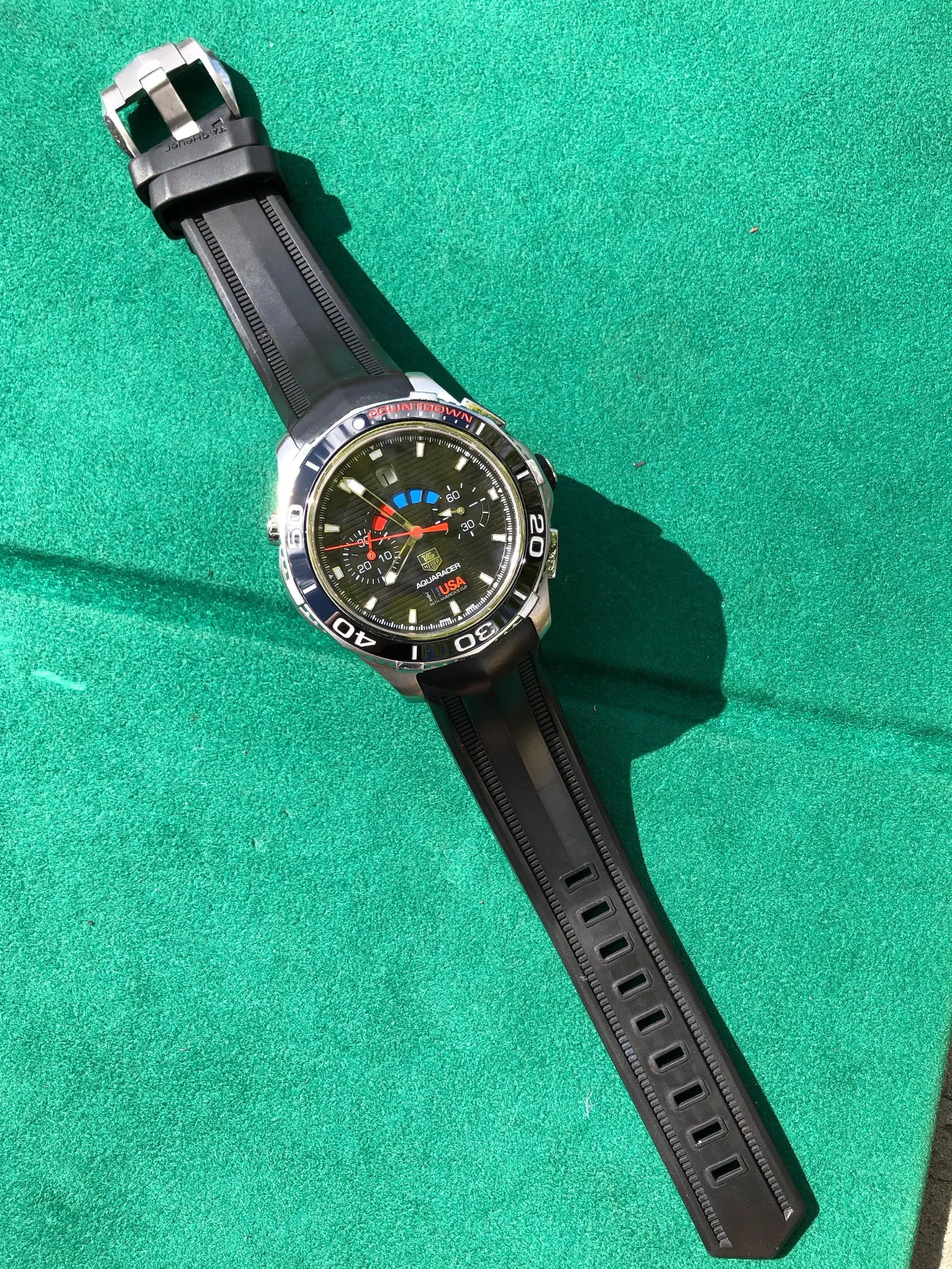 TAG Heuer Aquaracer CAK211B America's Cup Oracle USA Steel 72 Chronograph