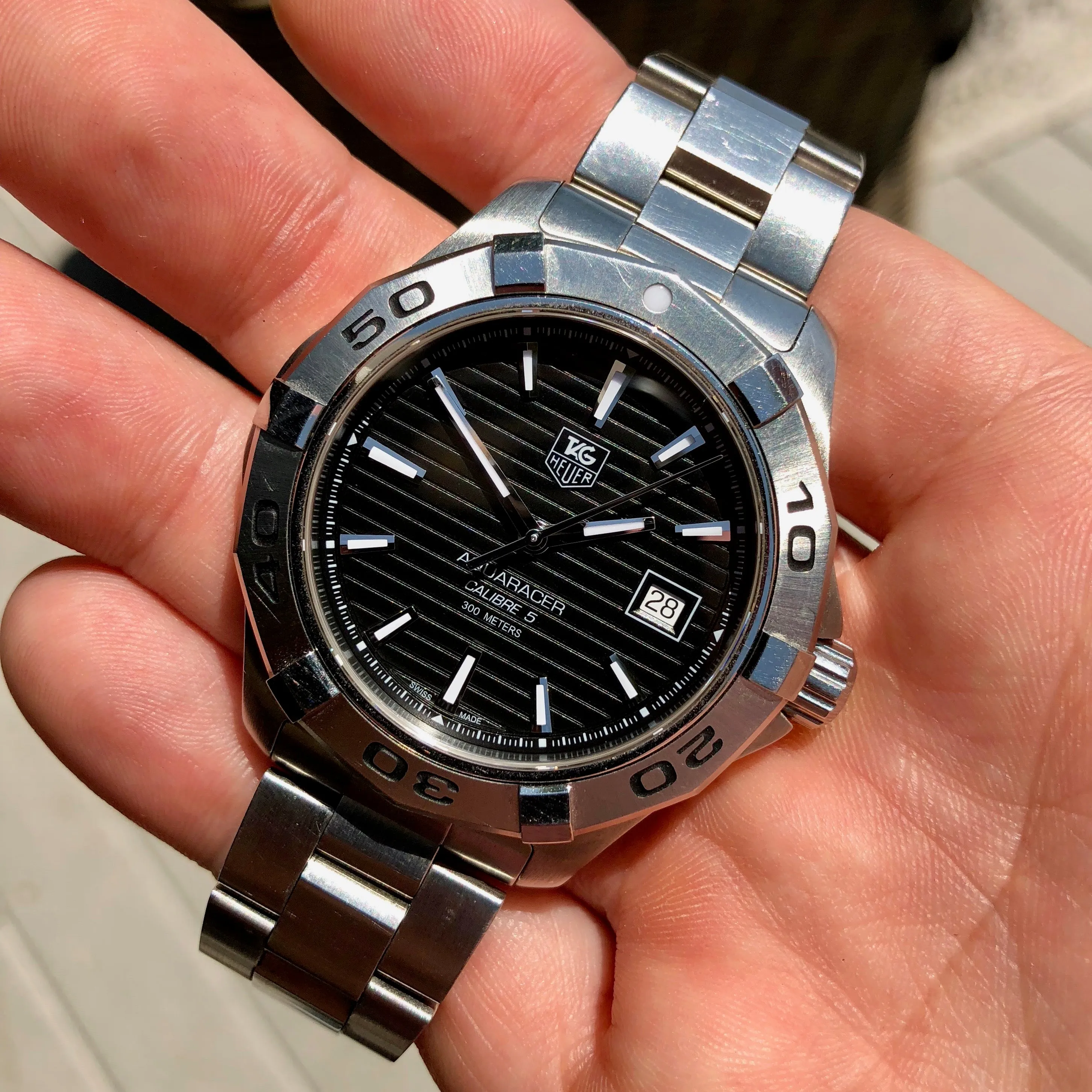 TAG Heuer Aquaracer WAP2010 300M Automatic Calibre 5 Black Box & Papers