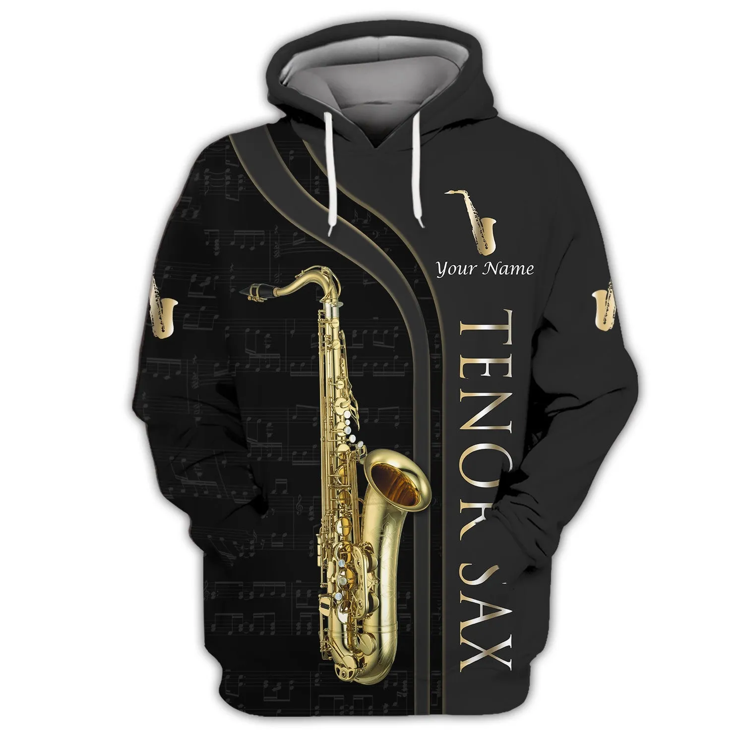 Tenor Saxophone Personalized Name 3D Shirts