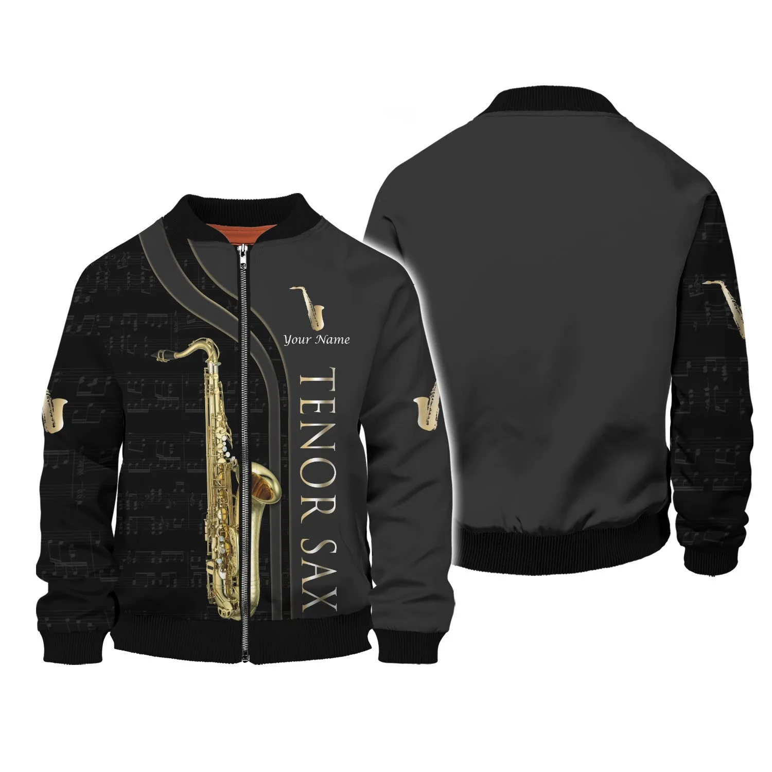 Tenor Saxophone Personalized Name 3D Shirts