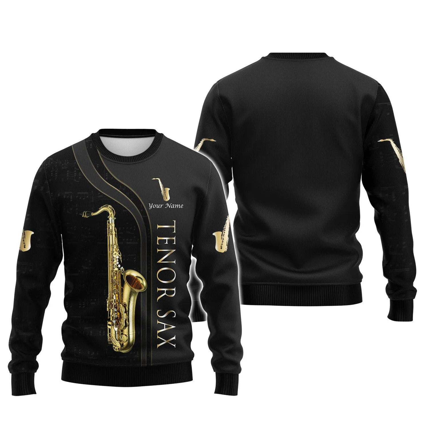 Tenor Saxophone Personalized Name 3D Shirts