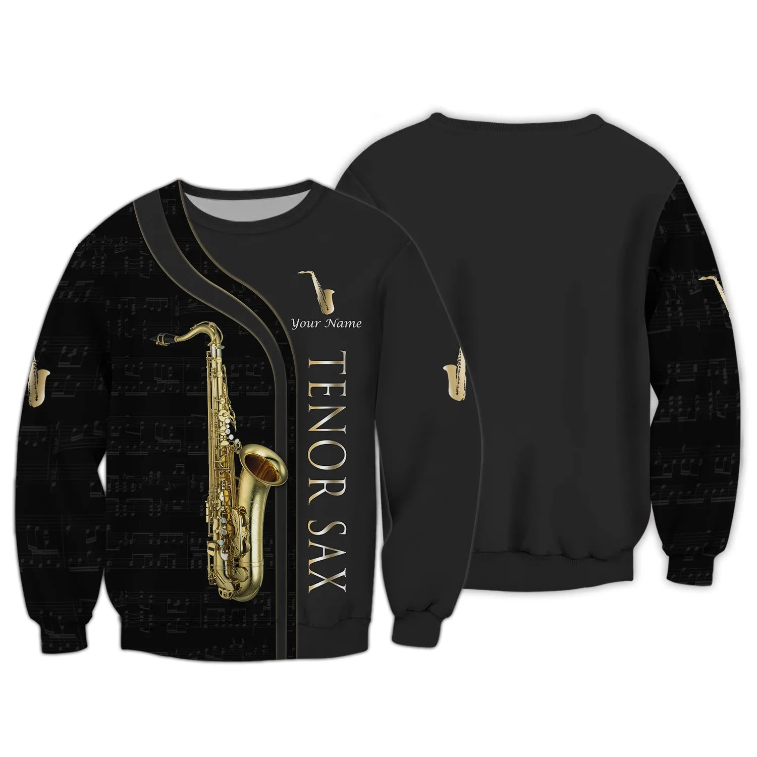 Tenor Saxophone Personalized Name 3D Shirts