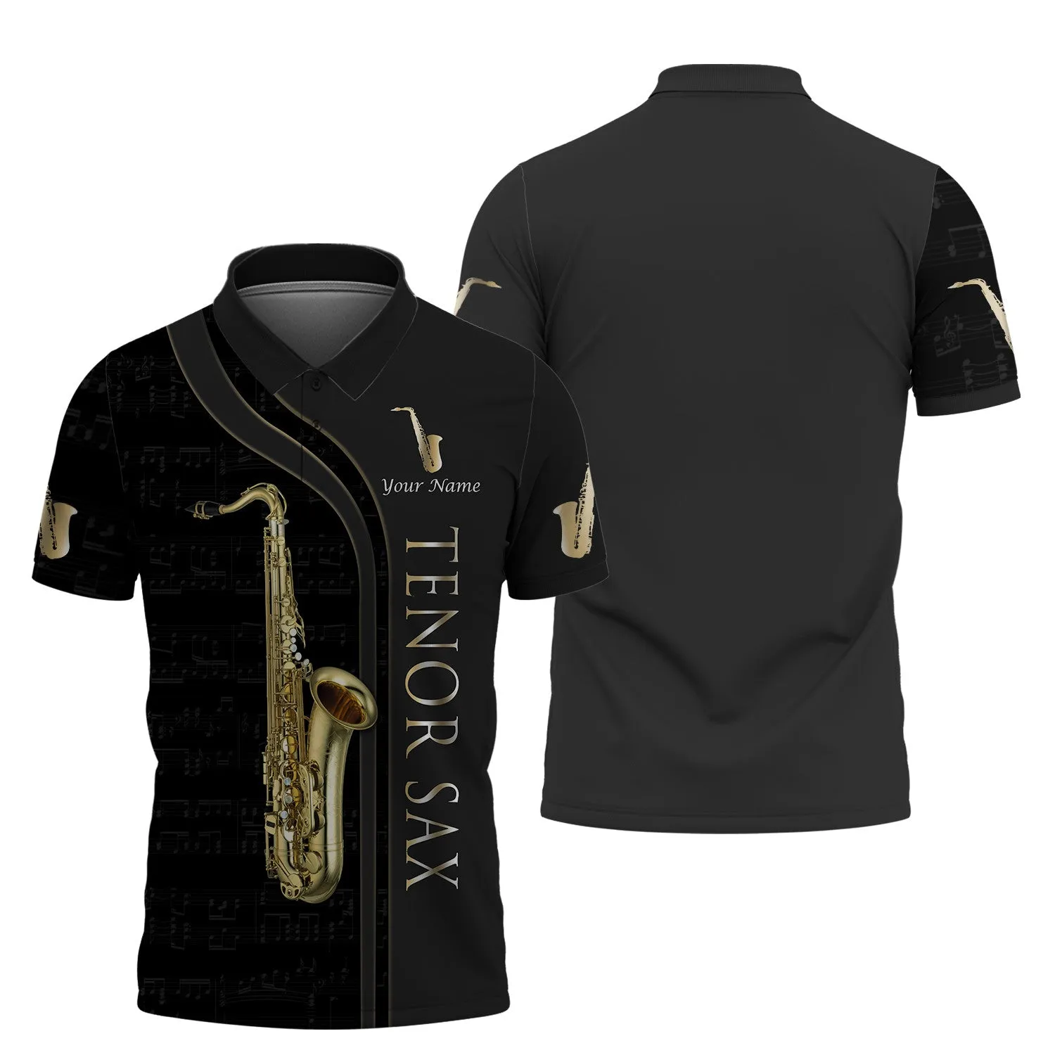 Tenor Saxophone Personalized Name 3D Shirts