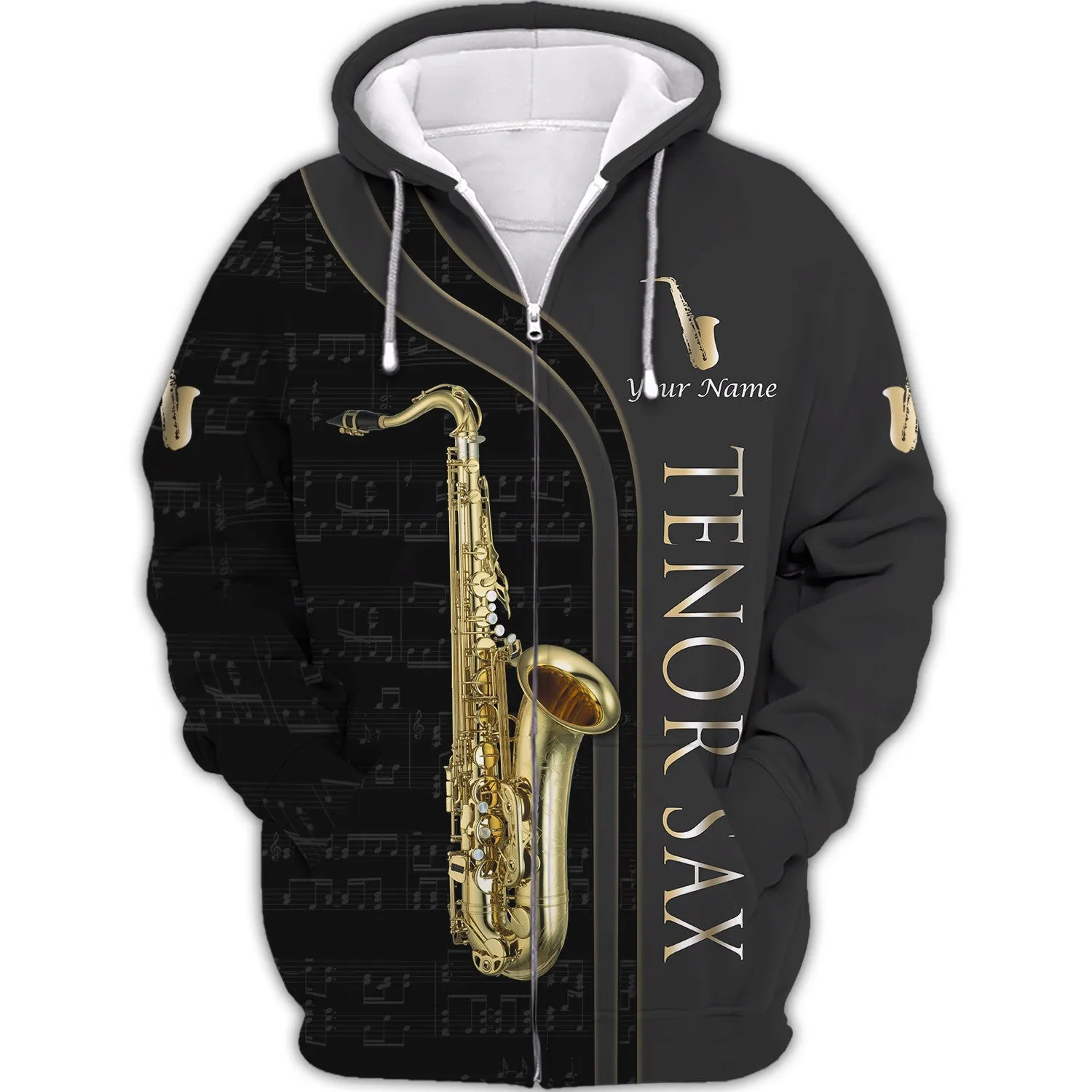 Tenor Saxophone Personalized Name 3D Shirts