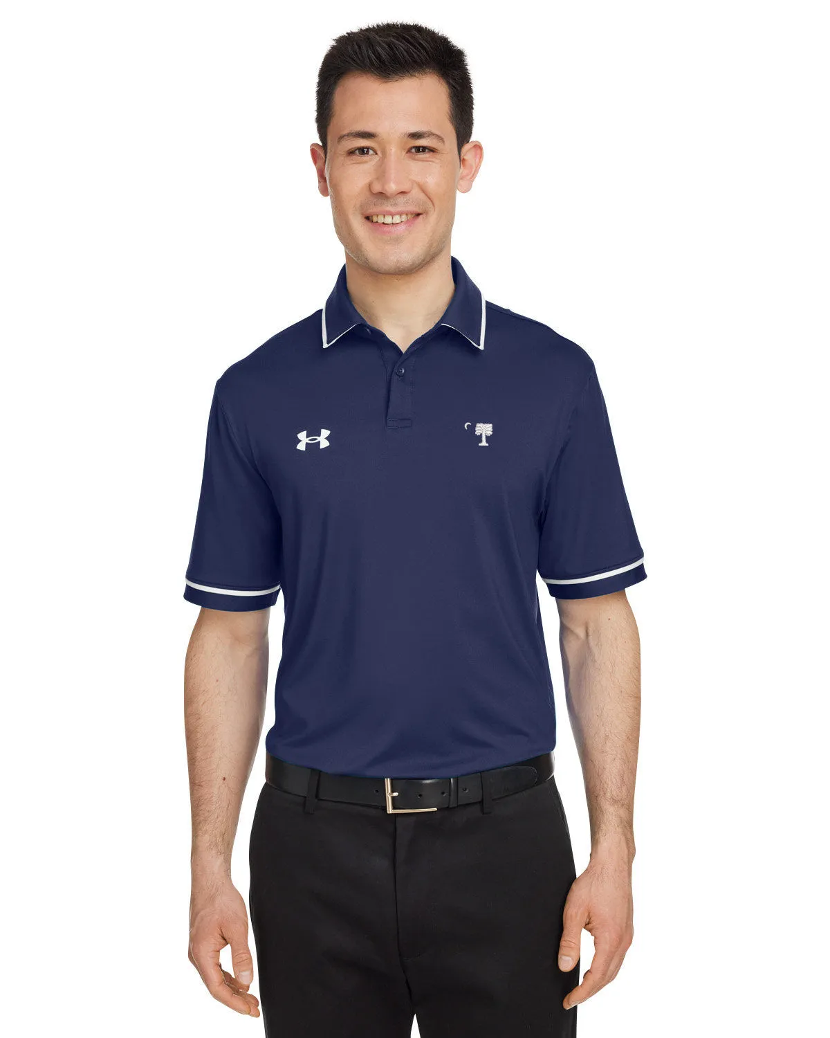 The Citadel, Big Red logo, Under Armour Men's Tipped Teams Performance Polo