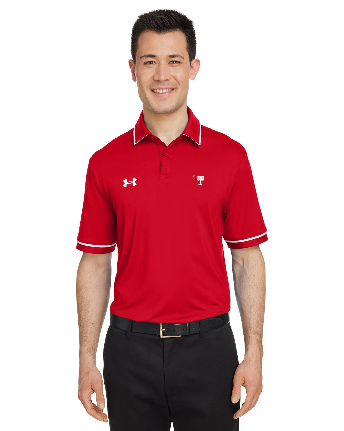 The Citadel, Big Red logo, Under Armour Men's Tipped Teams Performance Polo