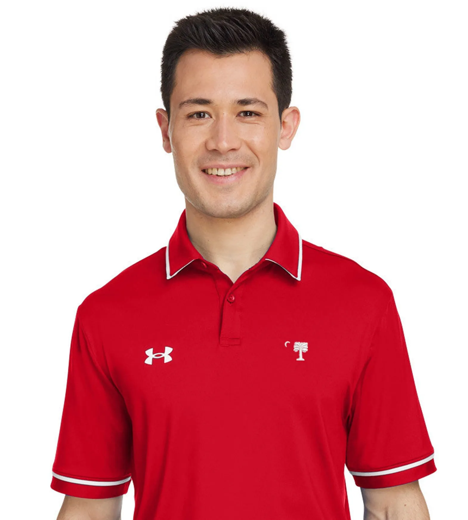 The Citadel, Big Red logo, Under Armour Men's Tipped Teams Performance Polo