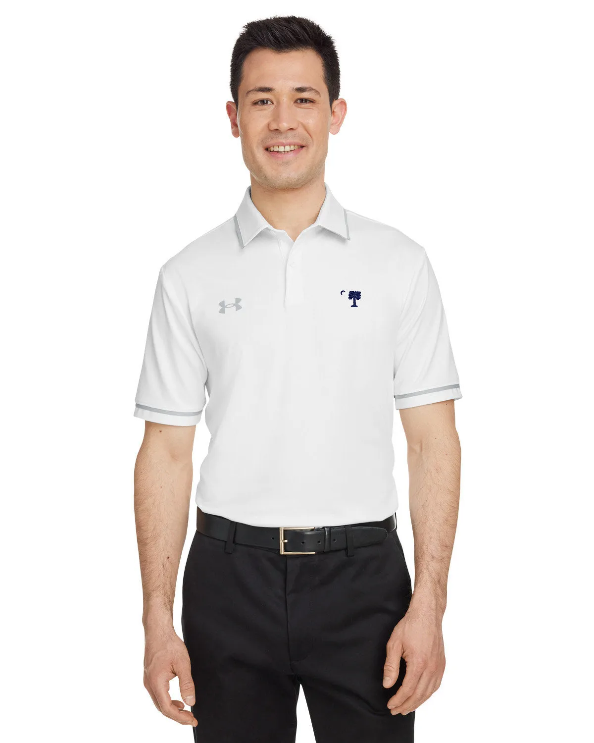 The Citadel, Big Red logo, Under Armour Men's Tipped Teams Performance Polo