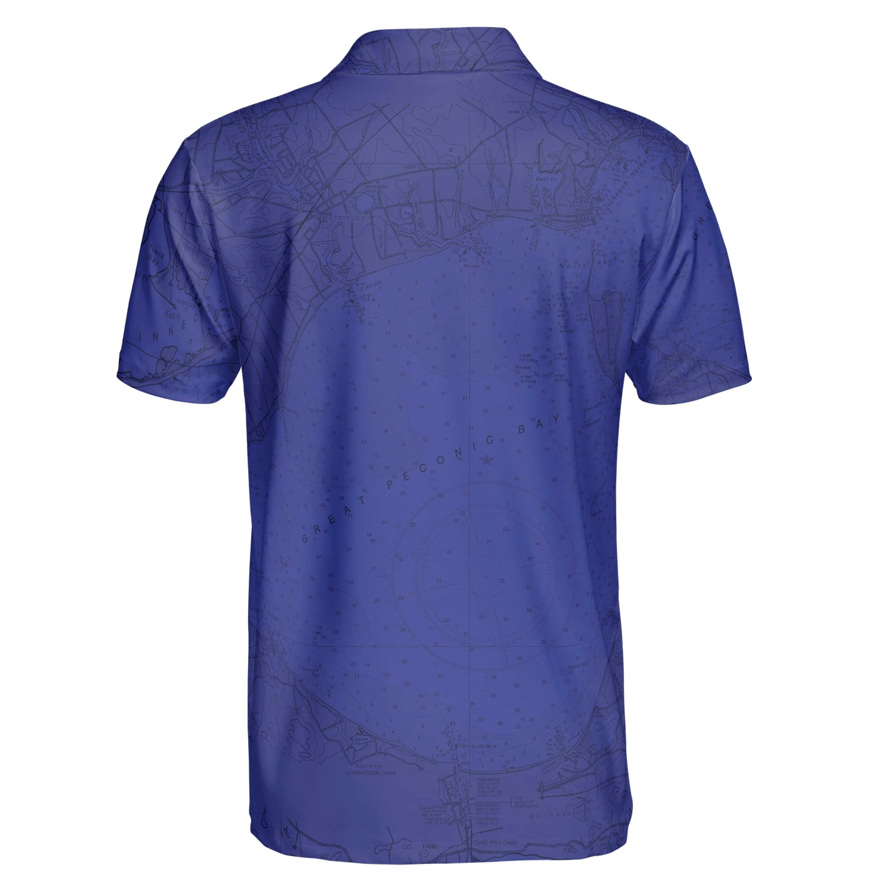 The Peconic Bay Deep Blue Polo Shirt