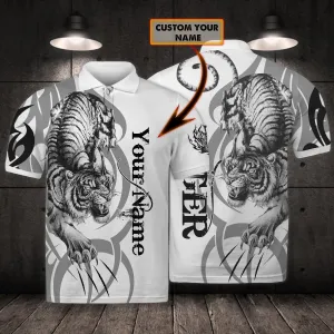 Tiger - Personalized Name 3D Polo Shirt For Tiger Lover - HEZ98 01