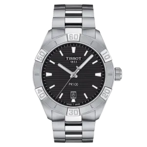 Tissot Men's Clock Pr 100 Sport Gent 44mm Steel Quartz T101.610.11.051.00
