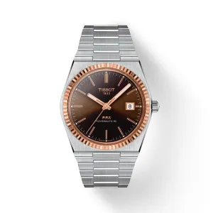 Tissot PRX Powermatic 80 Steel & 18K Gold Automatic Men's Watch T9314074129100