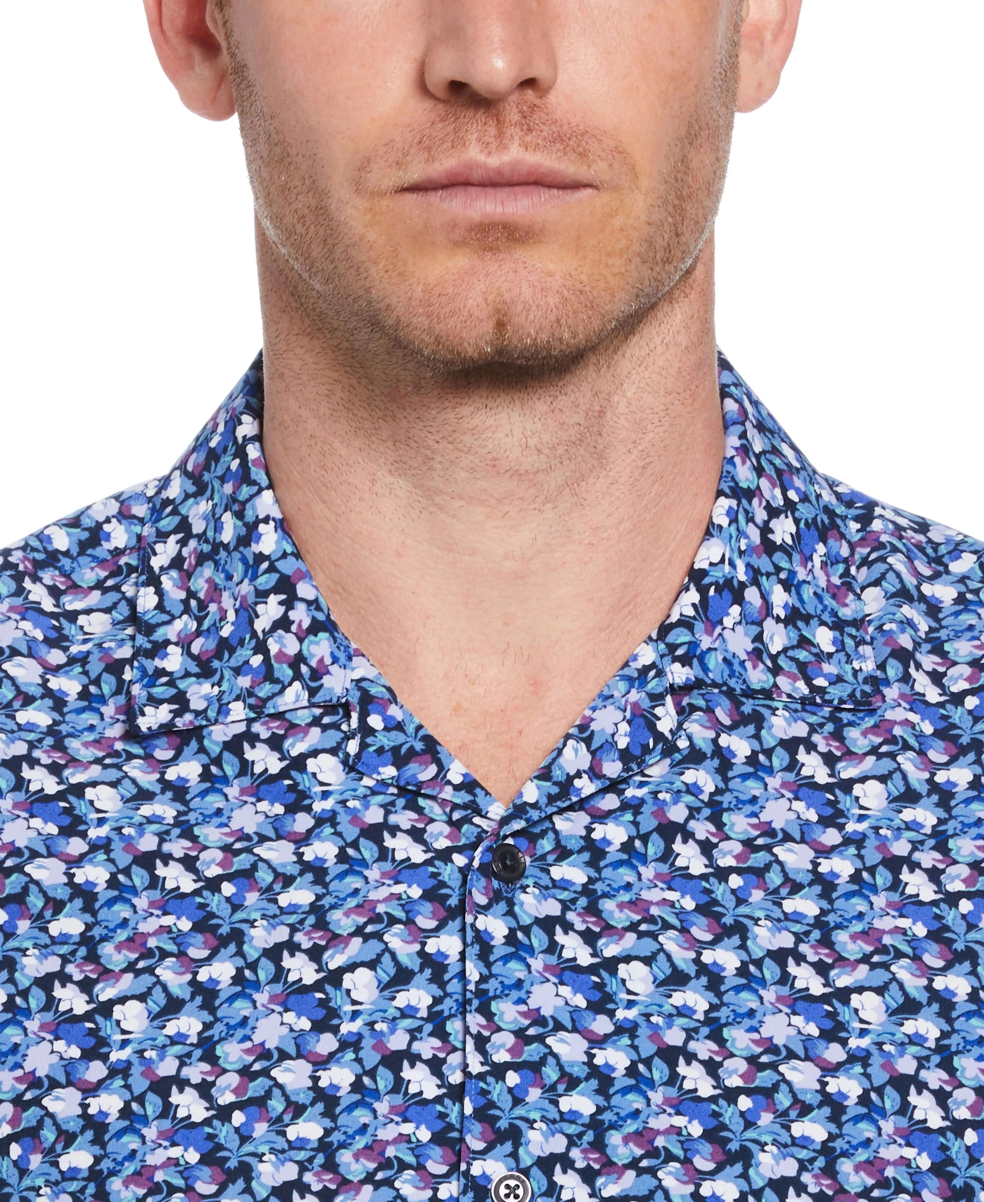Total Stretch Mini Floral Print Shirt