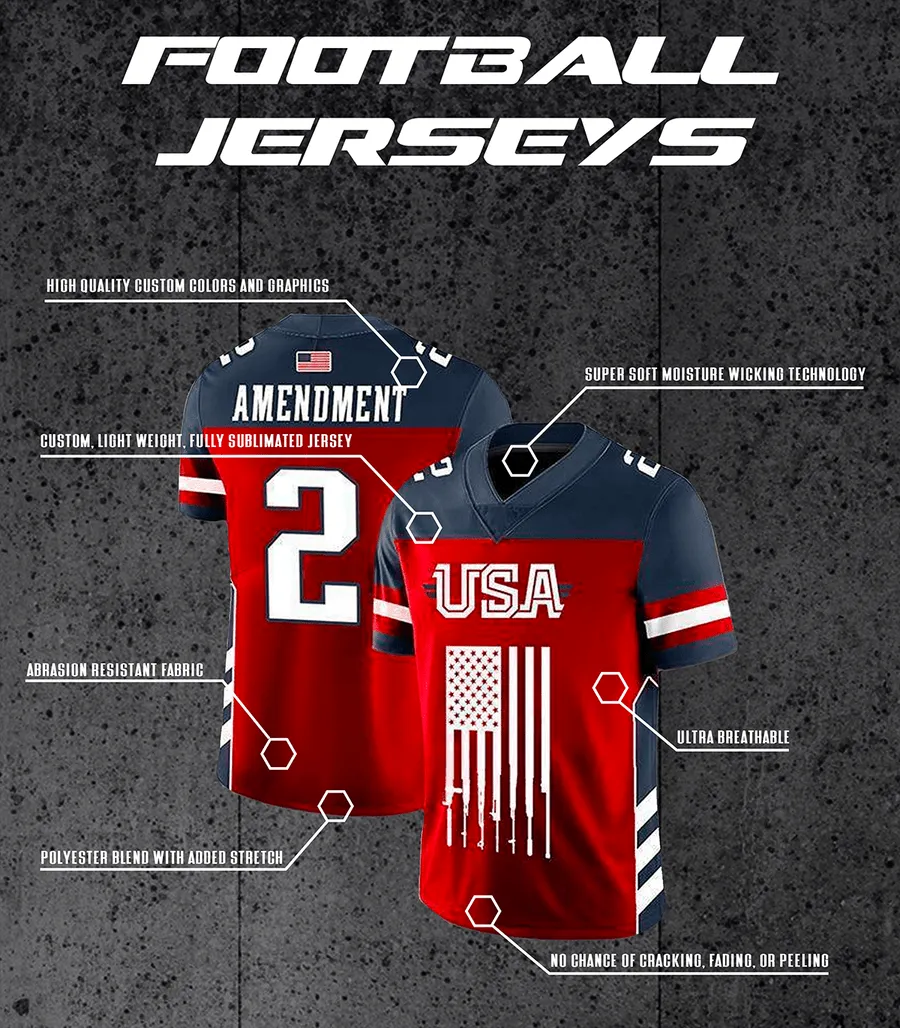 USA 2/A FOOTBALL JERSEY BLACKOUT EDITION