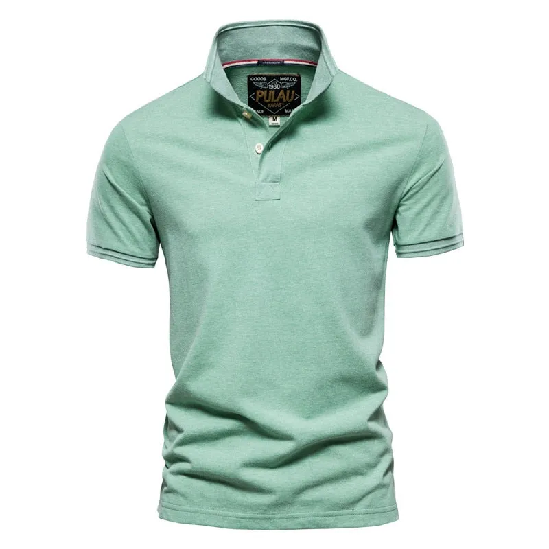 West Louis™ Men Classic Cotton Business Polo Shirt