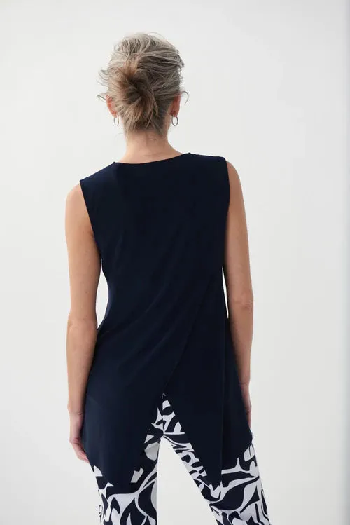 Women's Joseph Ribkoff | Zip Neckline Top | Navy