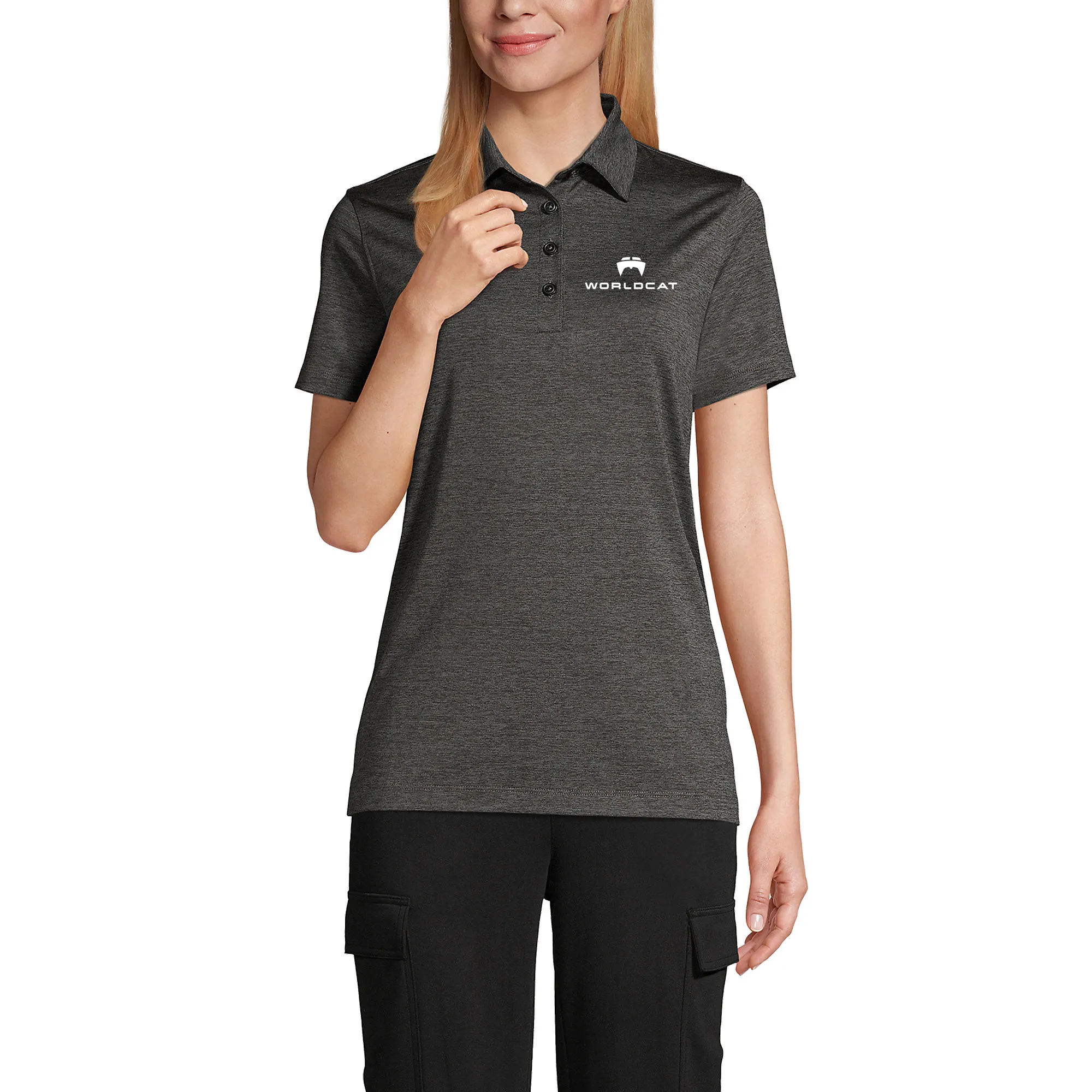 Women's LE Rapid Dry Space Dye Polo - Black