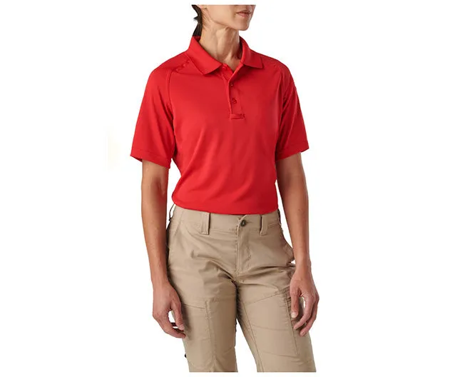 WOMEN’S PERFORMANCE POLO, SHORT SLEEVE, RANGE RED