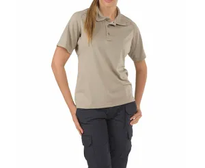 WOMEN’S PERFORMANCE POLO, SHORT SLEEVE, SILVER TAN