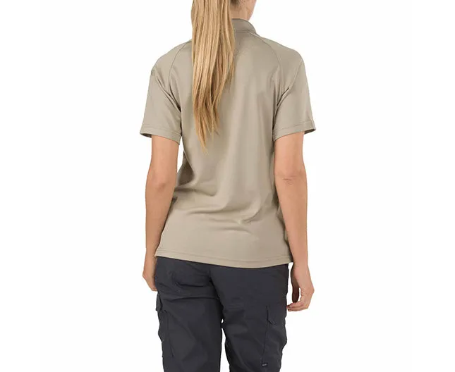 WOMEN’S PERFORMANCE POLO, SHORT SLEEVE, SILVER TAN